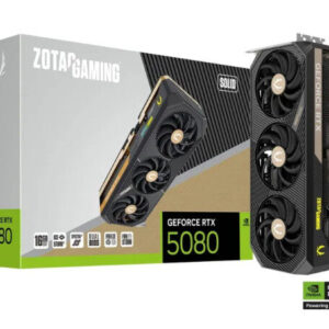 ZOTAC GAMING GeForce RTX 5080 SOLID OC 16GB 顯示卡 – 黑色